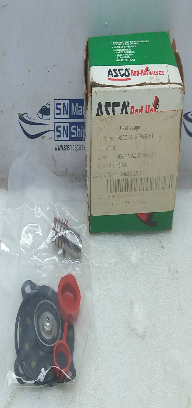 Asco 158934 Repair Kit 3/8” Jensen 18-406