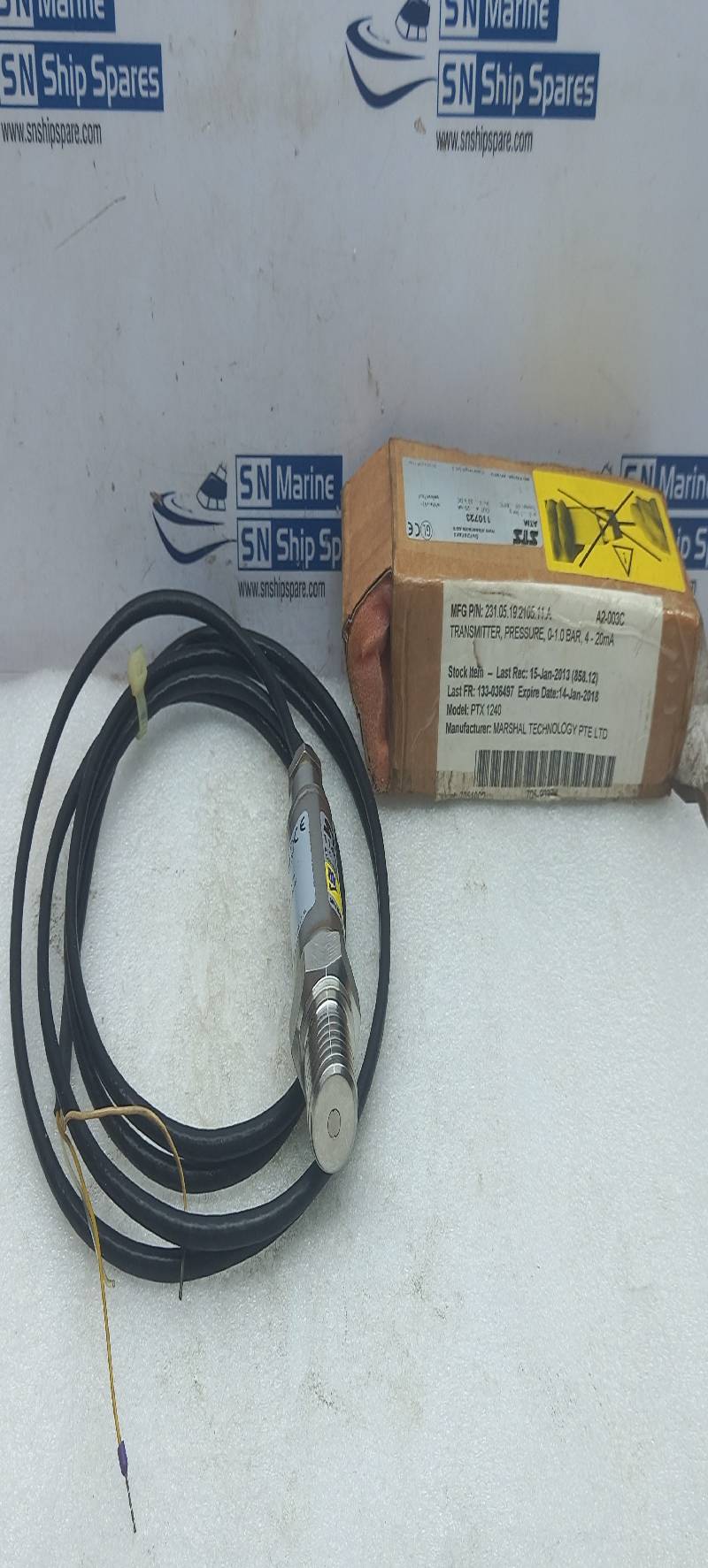 STS ATM 114170 Pressure Transmitter P:0-2.5bar g Tcomp: -25-85C Out: 4-20Ma IN: 9-33VDC