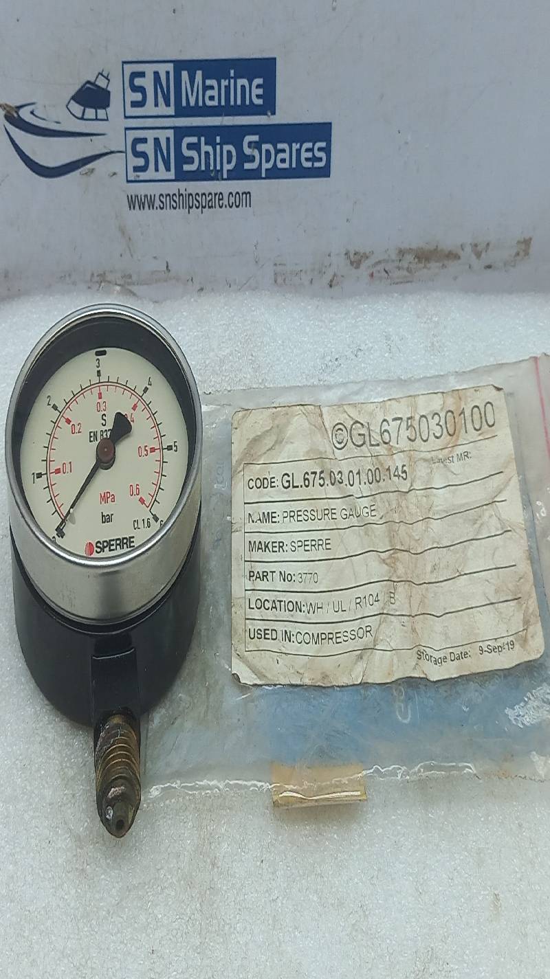 Wika 0-6Bar 0-0.6 MPa Pressure Gauge Sperre 3770