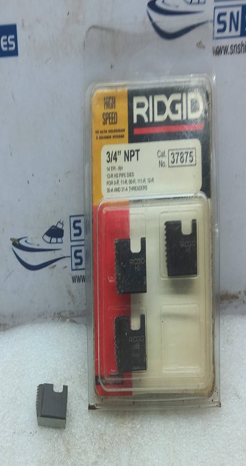 Ridgid 37875 High Speed Pipe Dies ¾”NPT 14TPI-RH Pack Of 4
