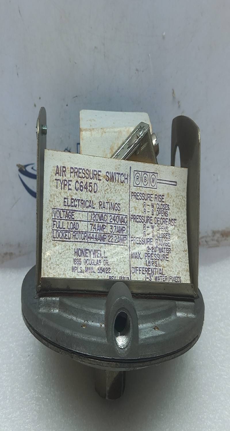 Honeywell C645D 1052 Pressure Switch C645D1052