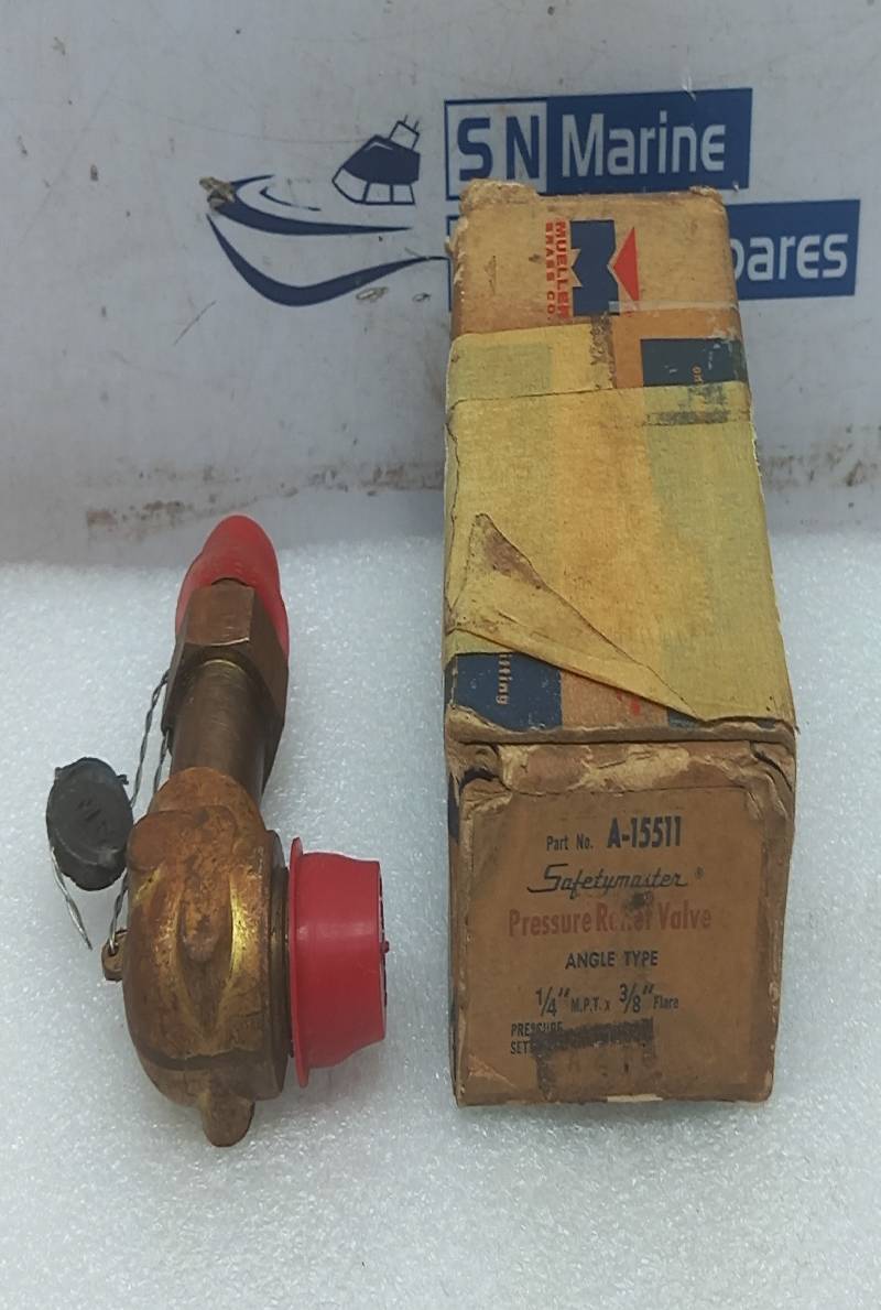 Safetymaster A-15511 Pressure Relief Valve Angle Type: ¼”NPT x 3/8” Flare