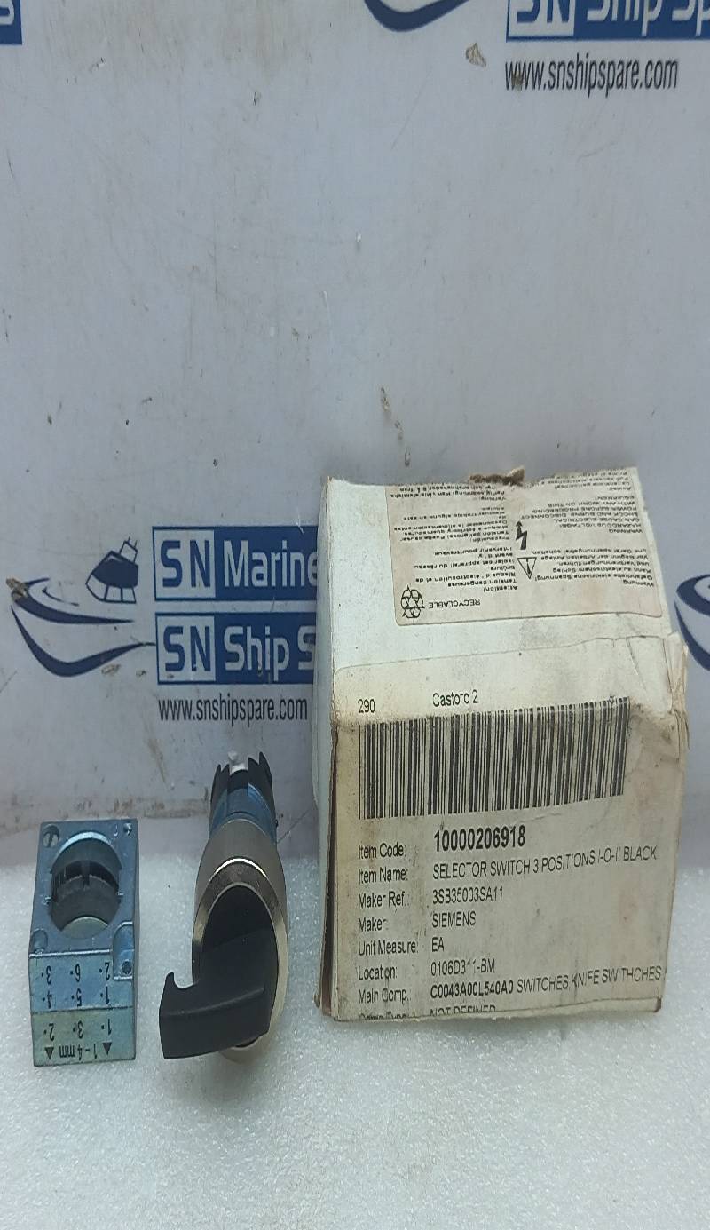 Siemens 3SB35 00-3SA11 Selector Switch 3 Position Lever 3SB35003SA11