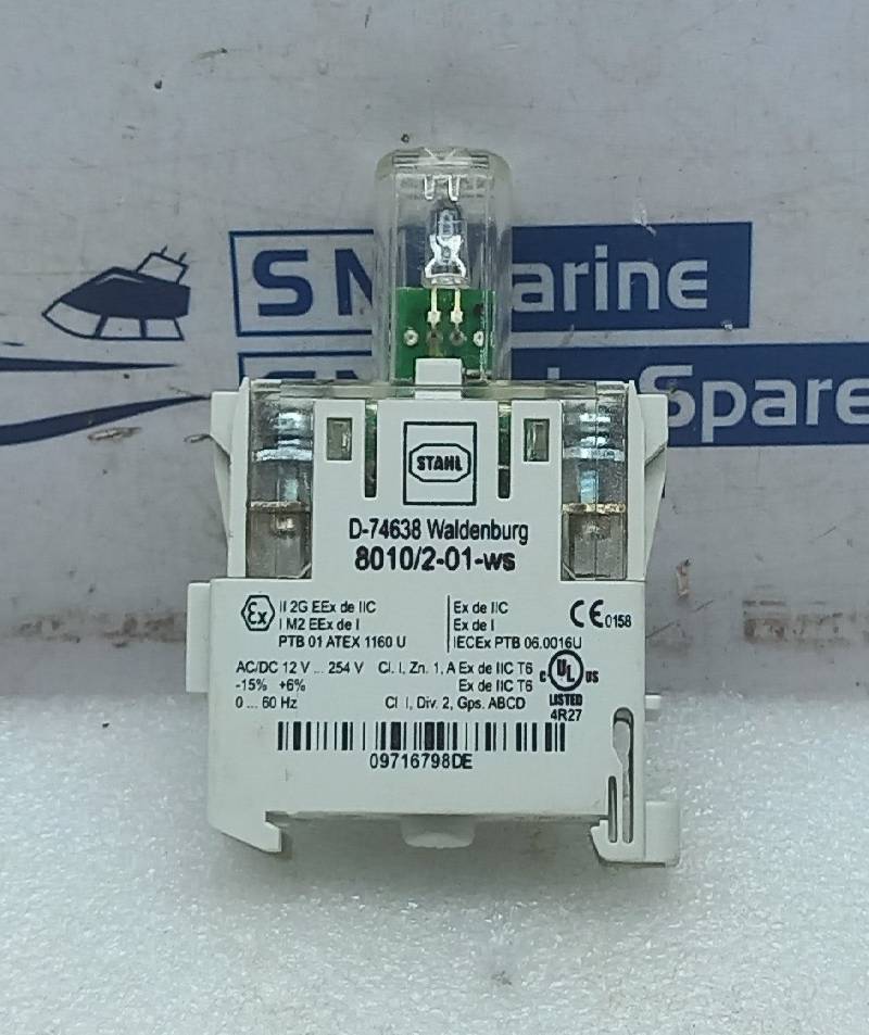 Stahl 8010/2-01-ws Diode Indicating Lamp AC/DC 12V...254V 0...60Hz
