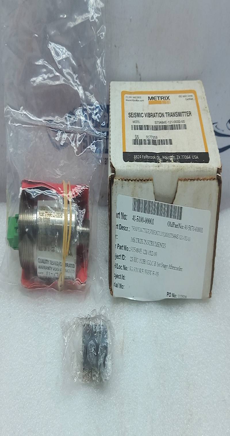Metrix ST5484E-121-0032-00 Seismic Vibration Transmitter 41-5100-00001