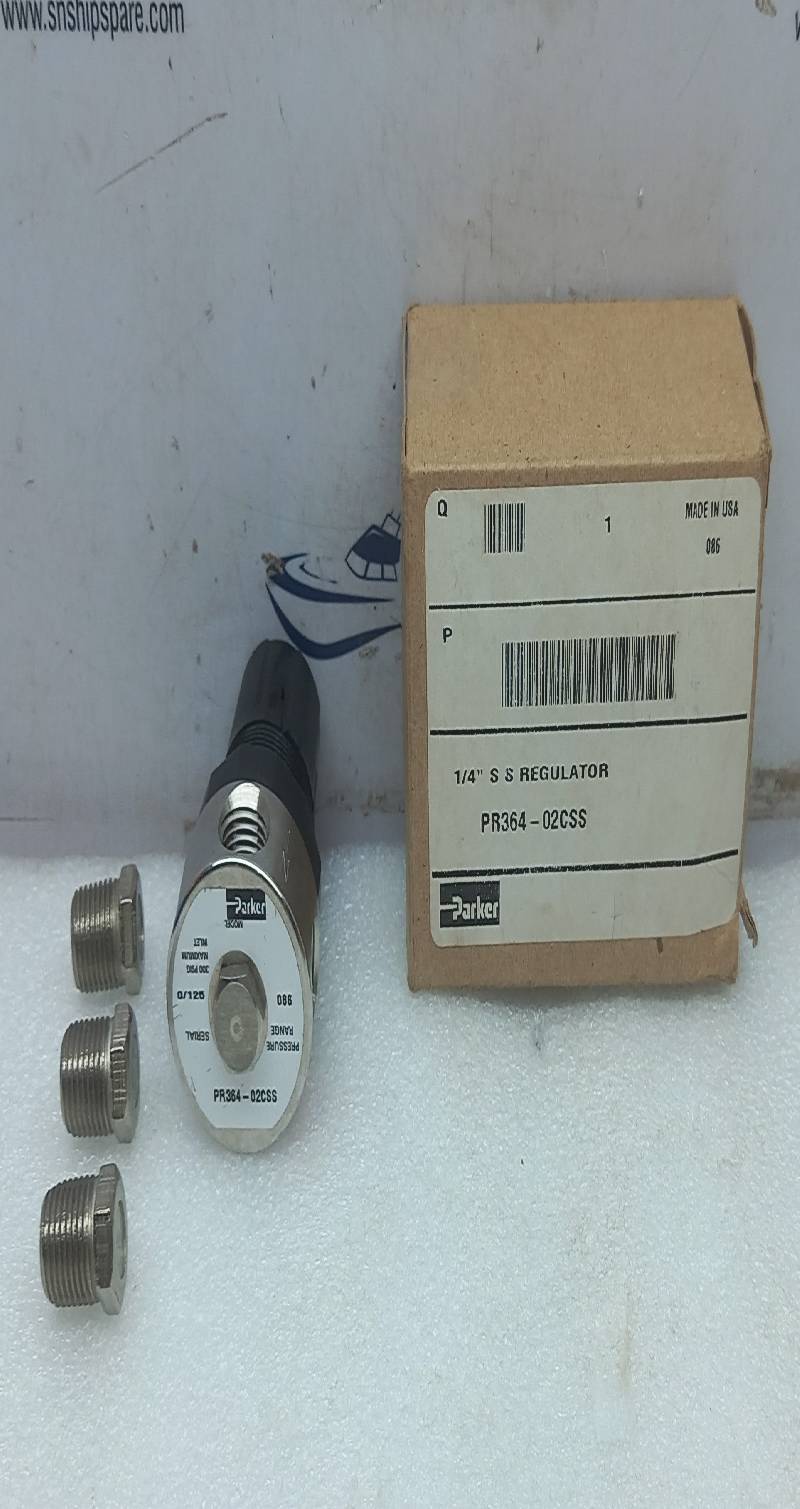 Parker PR364-02CSS ¼” SS Miniature Regulator Pressure Range: 0/125