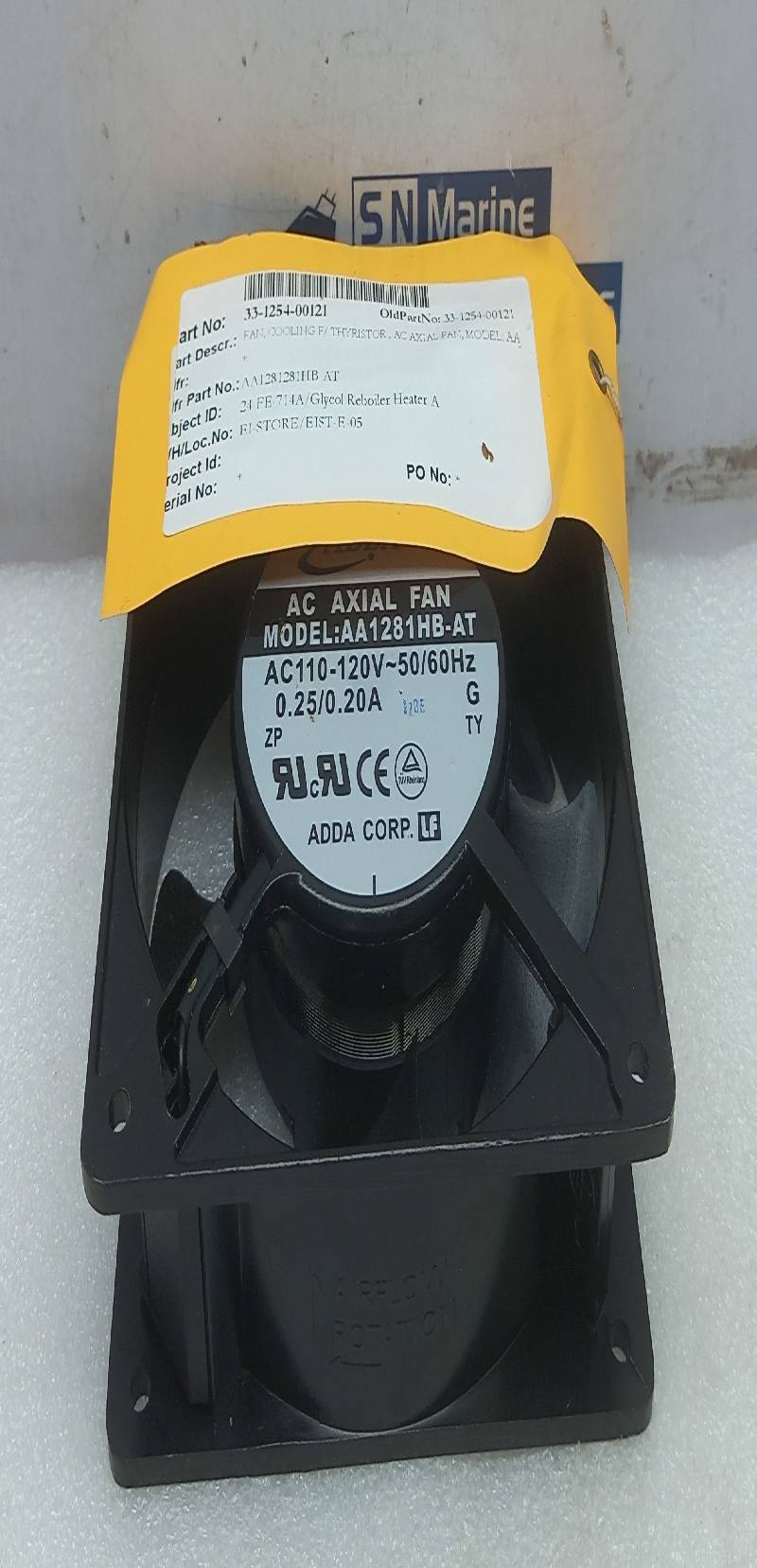 ADDA Corp AA1281HB-AT AC Axial Fan AC 110-120V~ 50/60Hz 0.25/0.20A