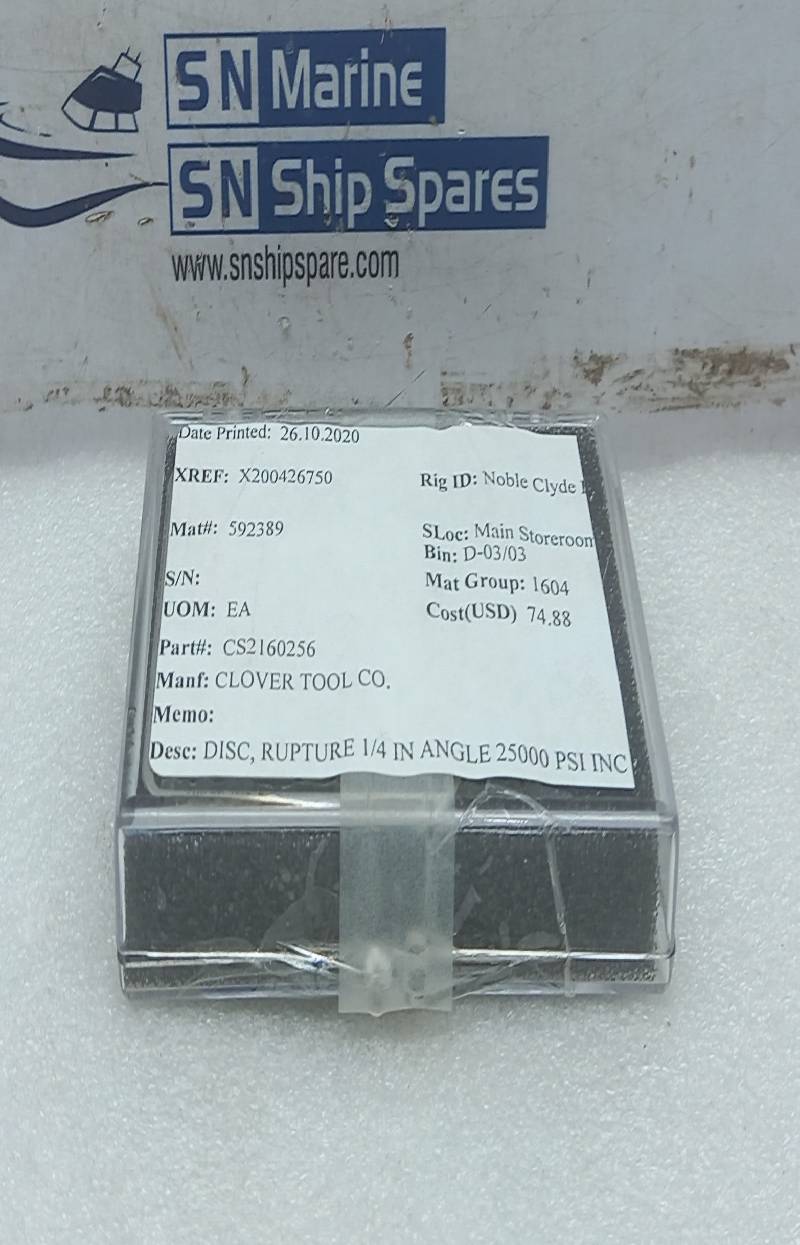 Lamot ¼”STD(AA) Rapture Angle 25000 PSI Disc Clover Tools CS2160256 4PCs In lot