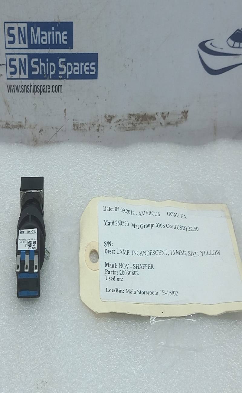 Idec HA-C00 Yellow Incandescent Lamp 16 MM2 Size NOV 20030802 3PCs In Lot