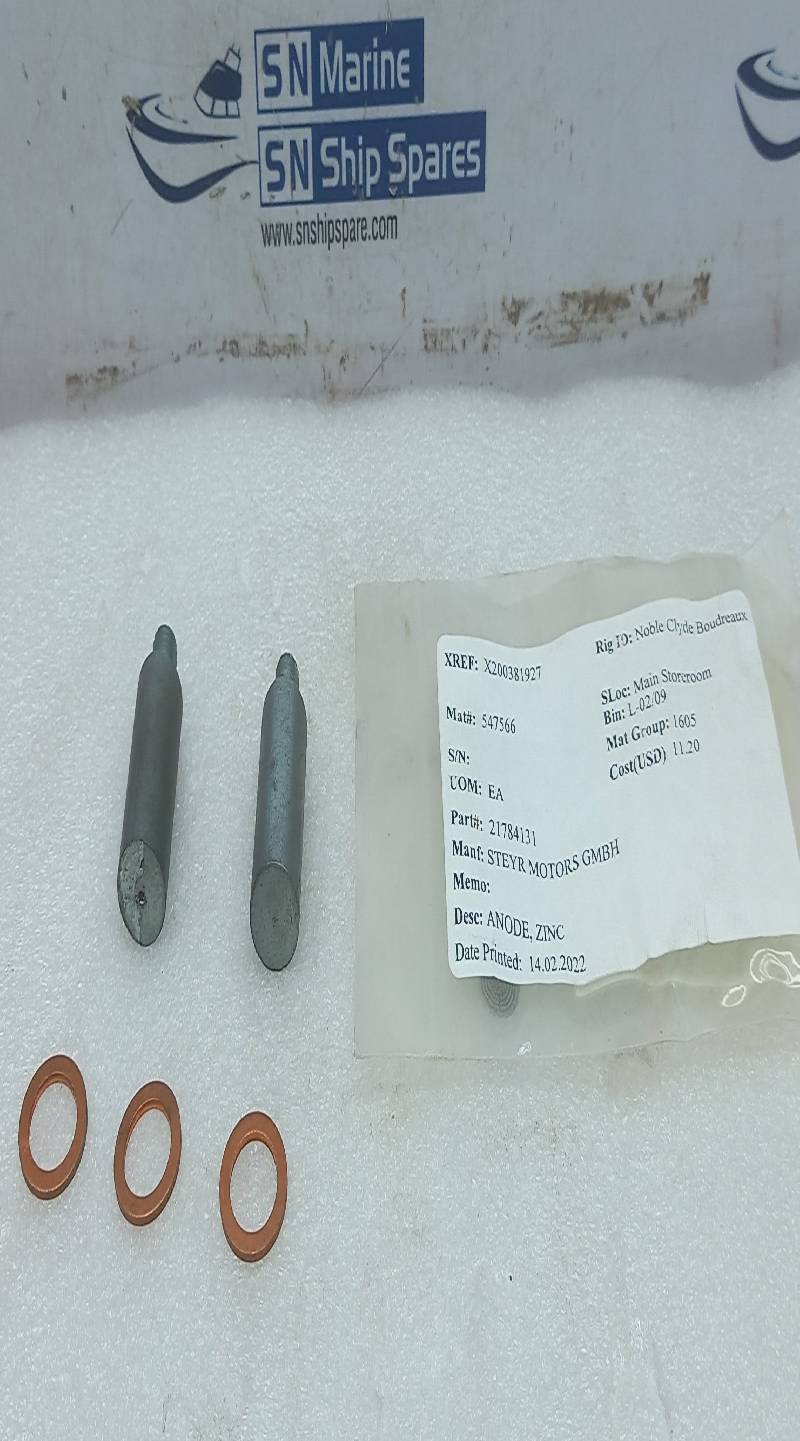 Steyr Motors 21784131 Zinc Anode 2PCs In Lot