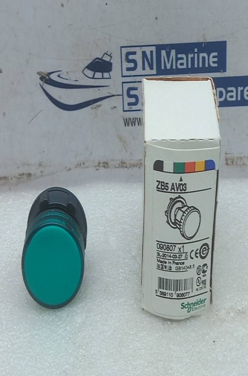 Schneider Electric ZB5 AV03 Green Lens Pilot Light Exceltec 62305 2PCs In Lot 