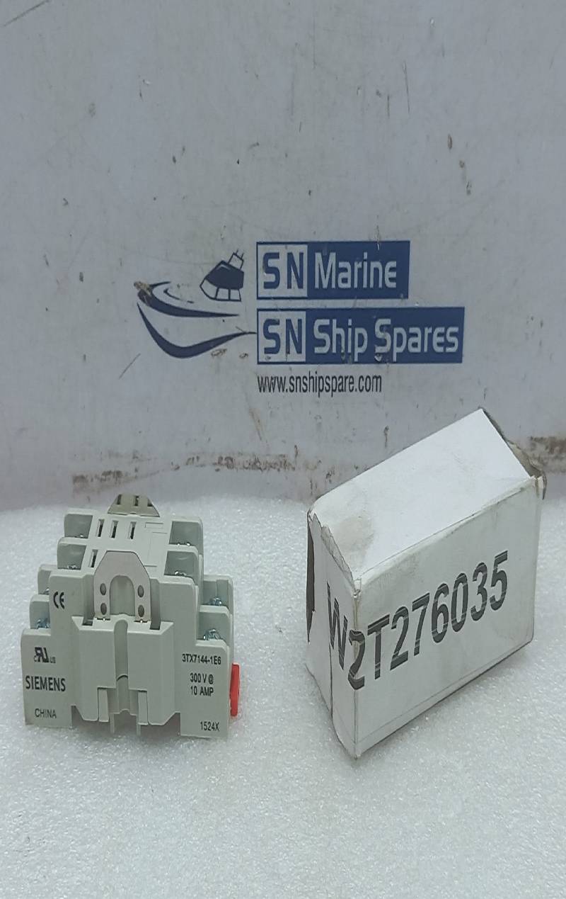 Siemens 3TX7144-1E6 Electrical Relay Socket 300V 10AMP 8Pin W2T276035 