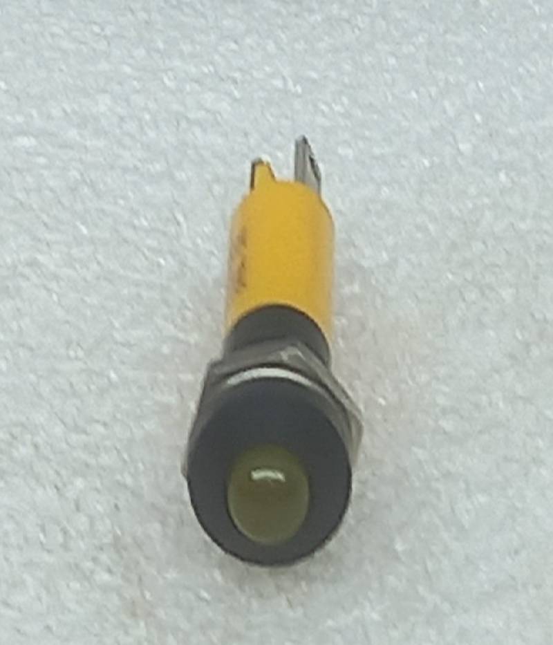 17-041352 Yellow Led Light 24VDC 22MA 8MM Hamworthy SN53-60 2PCs In Lot