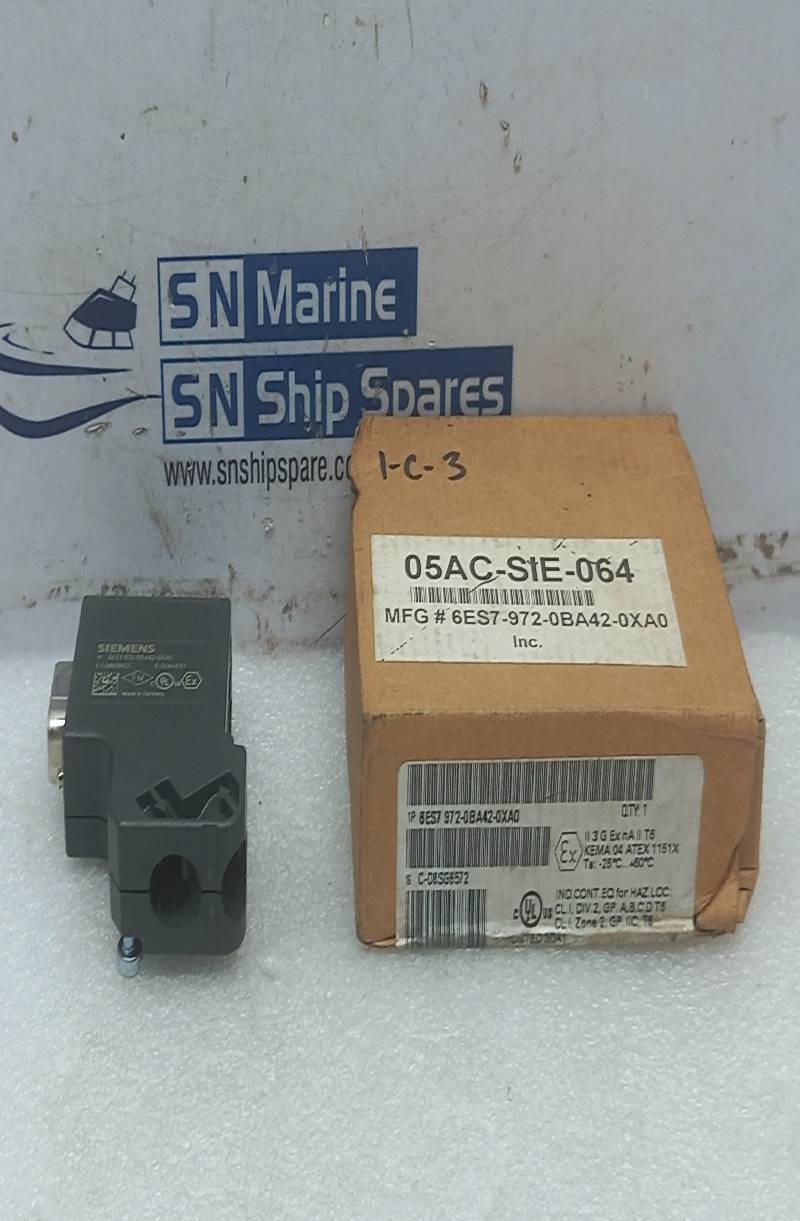 Siemens 6ES7-972-0BA42-0XA0 Connection Plug For Profibus 6ES79720BA420XA0