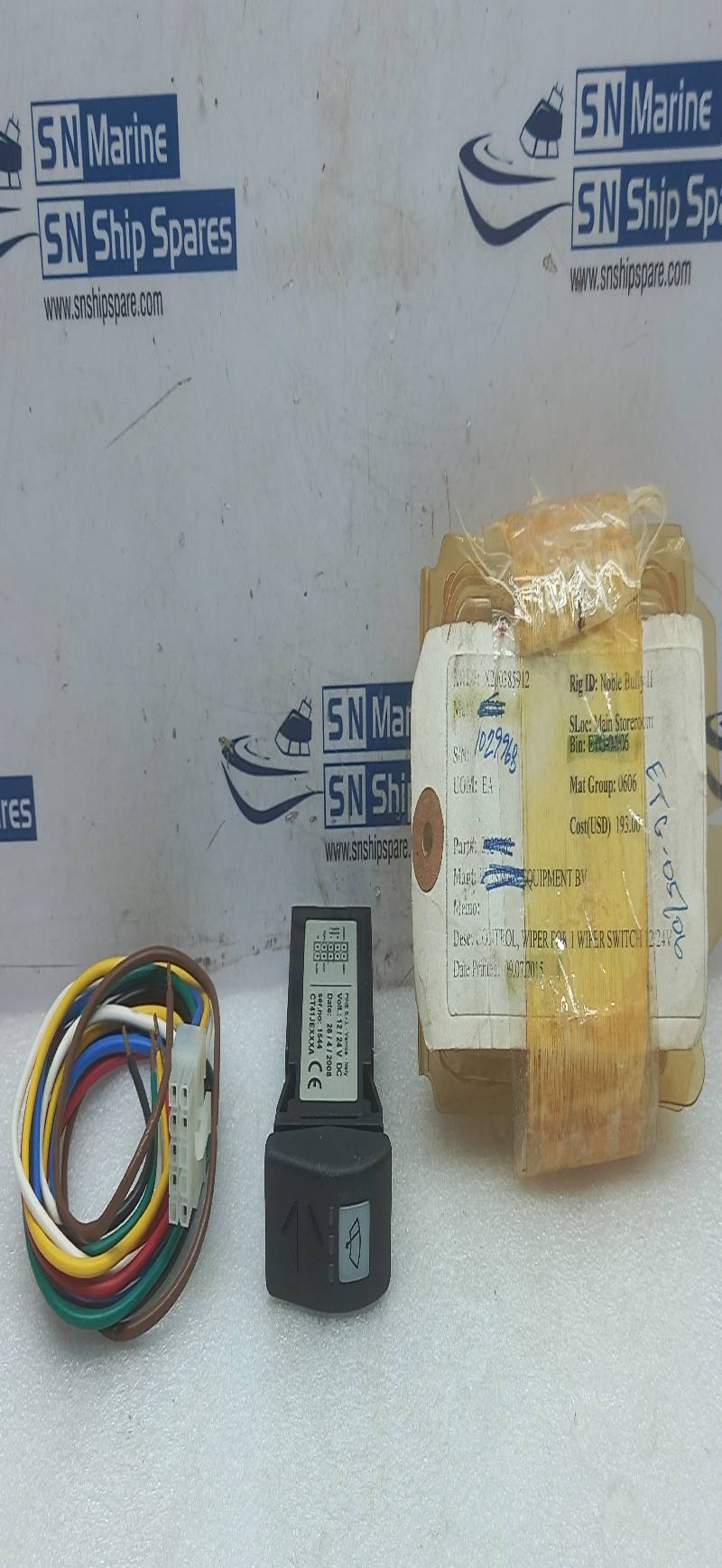 Exalto B.V.CT41JE Window Wiper Control Switch 12/24Vdc