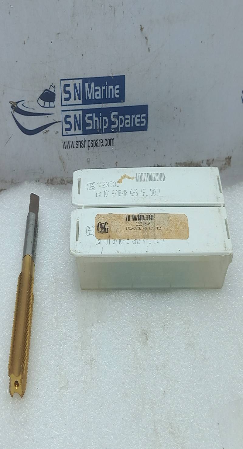 OSG 1123500 9/16-18 GH3 4FL BOTT HSS 6D4477 MEX 2PCs In Lot