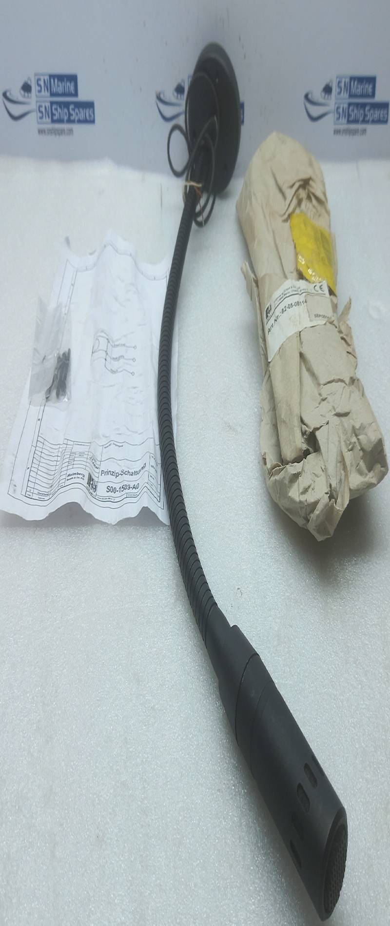 Holmberg 82-05-08114 Dynamic Microphone With Gosseneck 200 OHM 15.99.0161.1