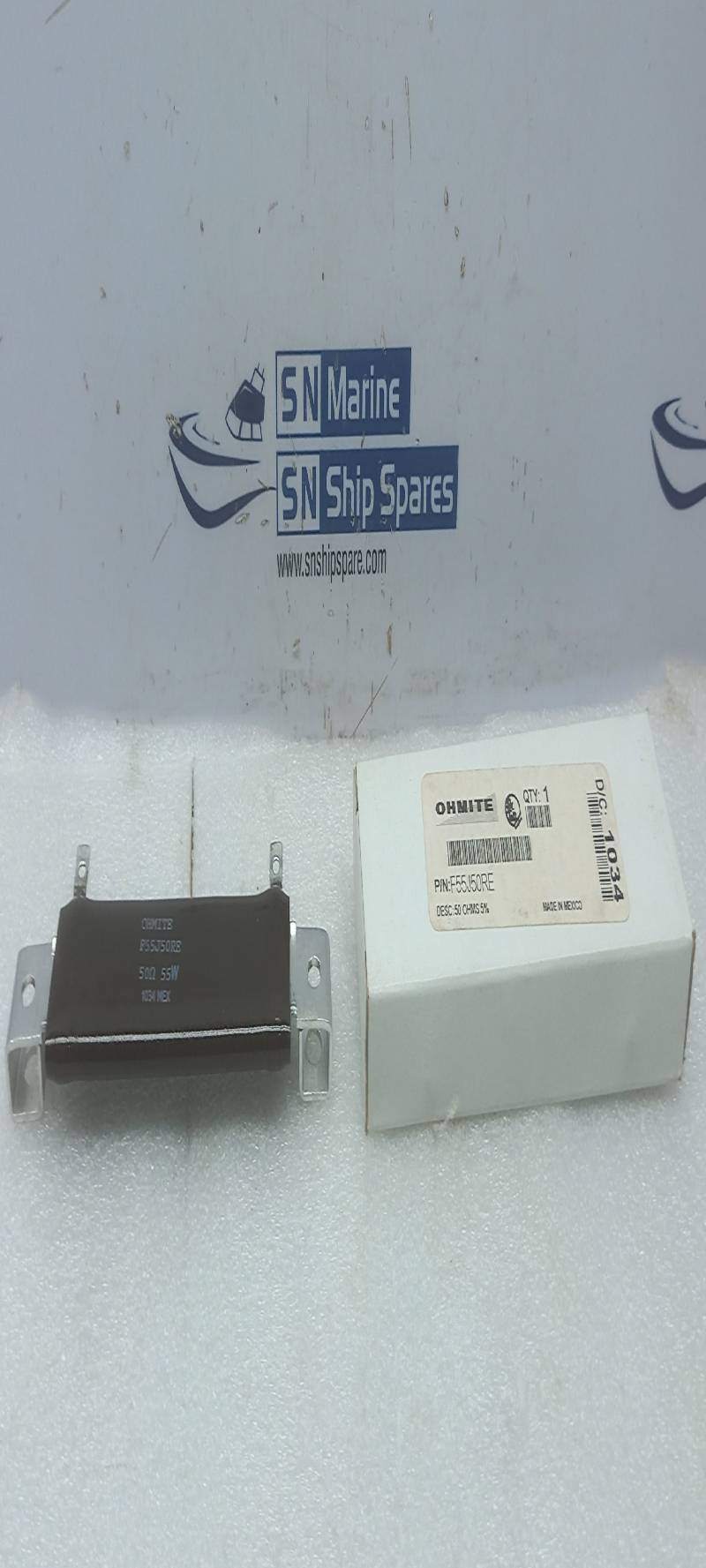 Ohmite F55J50RE Resistor 50Ω 55W 1302MEX 5PCs In Lot