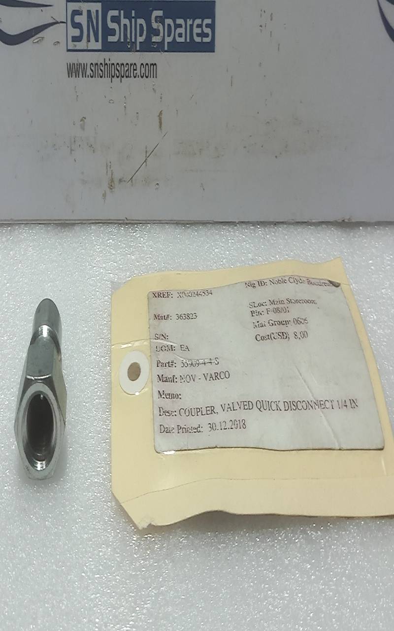 Hansen 2K16 Coupler, Valved Quick Disconnect ¼ In NOV 55909-4-4-S 4PCs In Lot