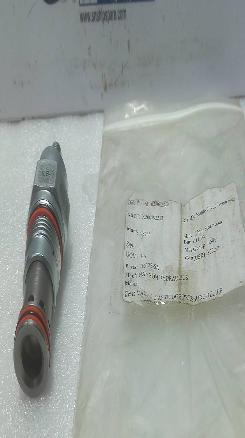 Sun Hydraulics RPGC-LEN Pressure Relief Cartridge Valve Hannon H6725-5A