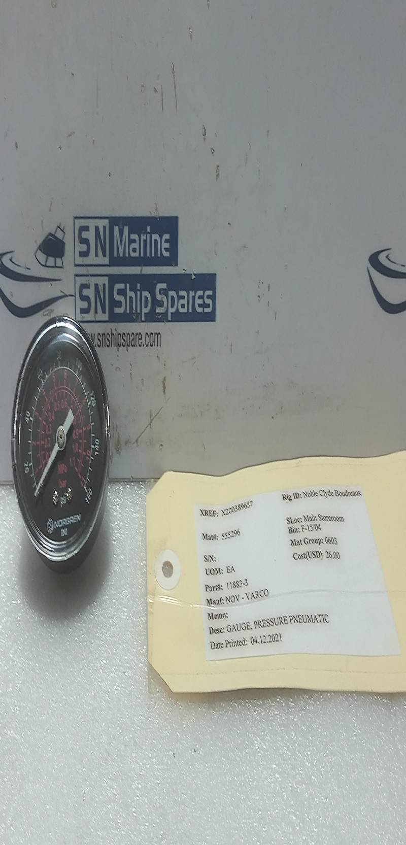 Norgren IMI 18-013-209 Pneumatic Pressure Gauge NOV 11883-3 5PCs In Lot