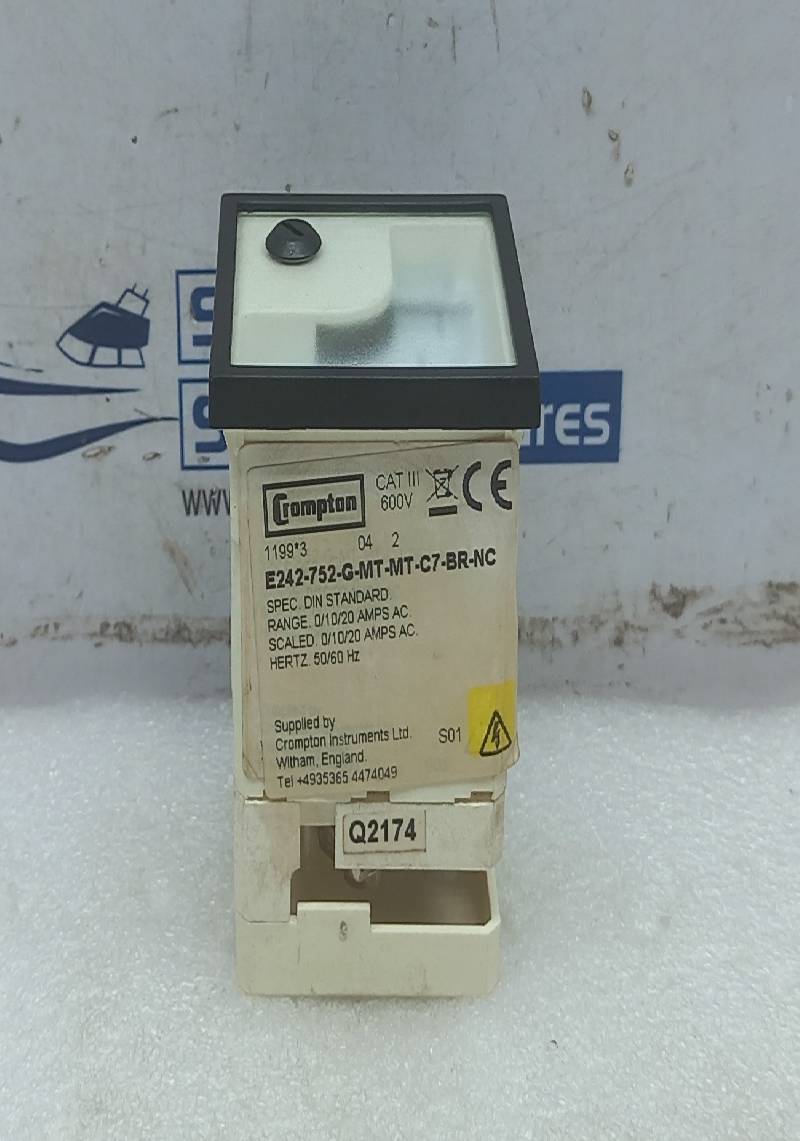 Crompton E242-752-G-MT-MT-C7-BR-NC Ammeter 600V