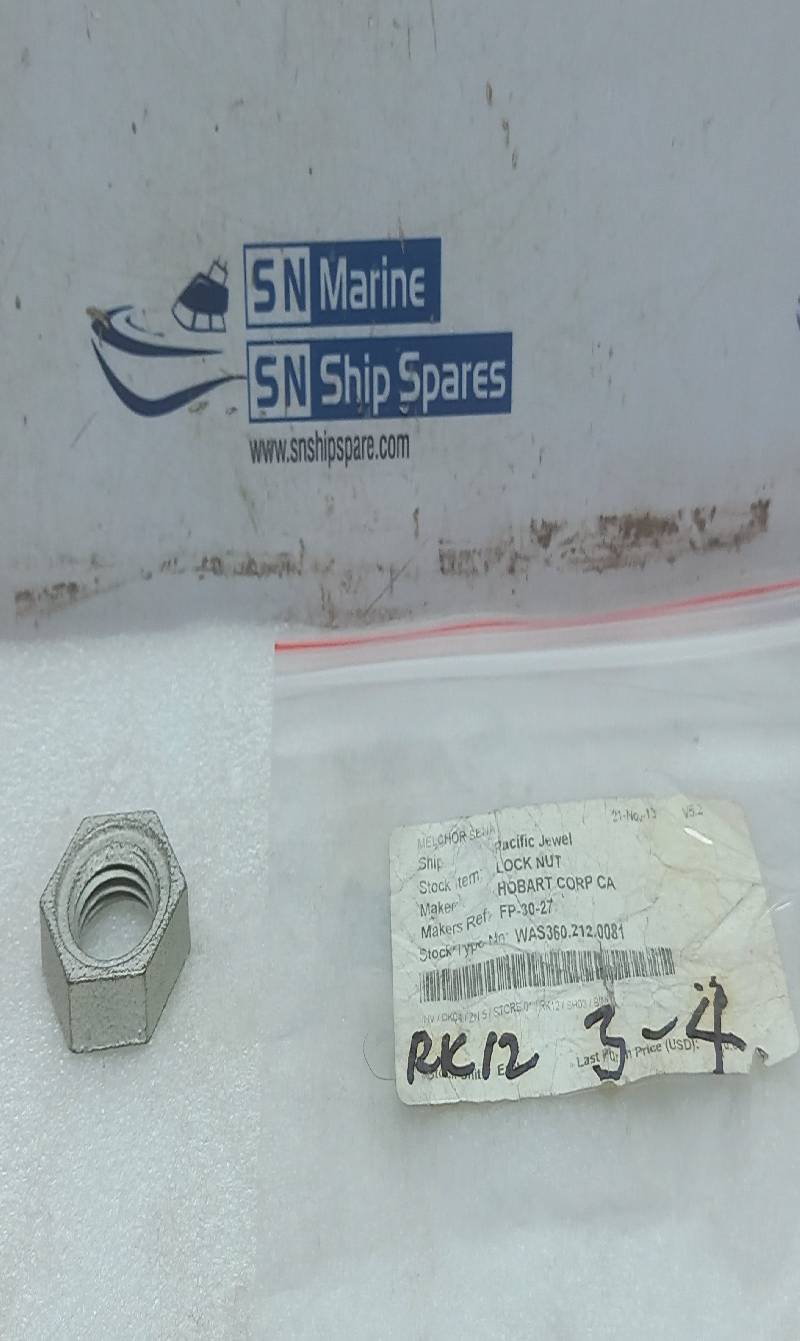 Hobart FP-30-27 LOCK NUT 7PCs In Lot