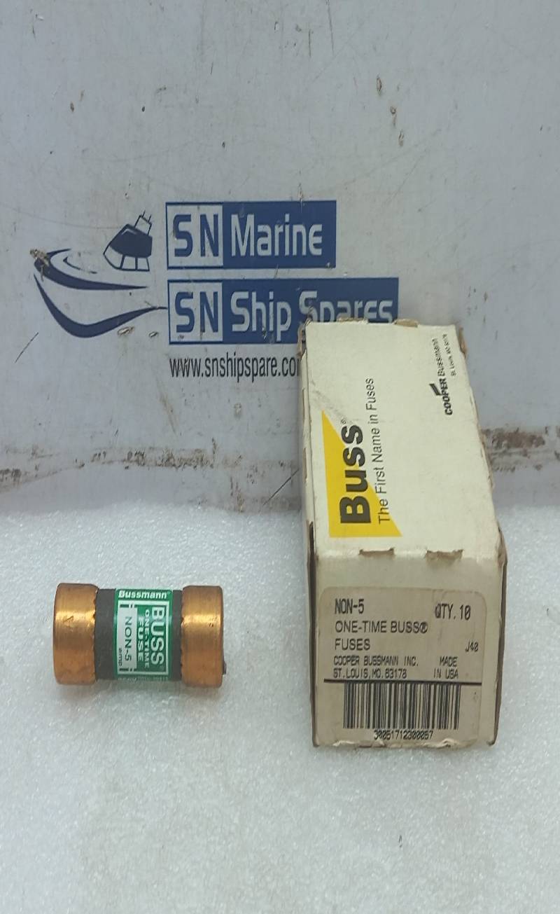 Cooper Bussmann NON-5 One-Time Buss Fuses 250V 10PCs In Lot