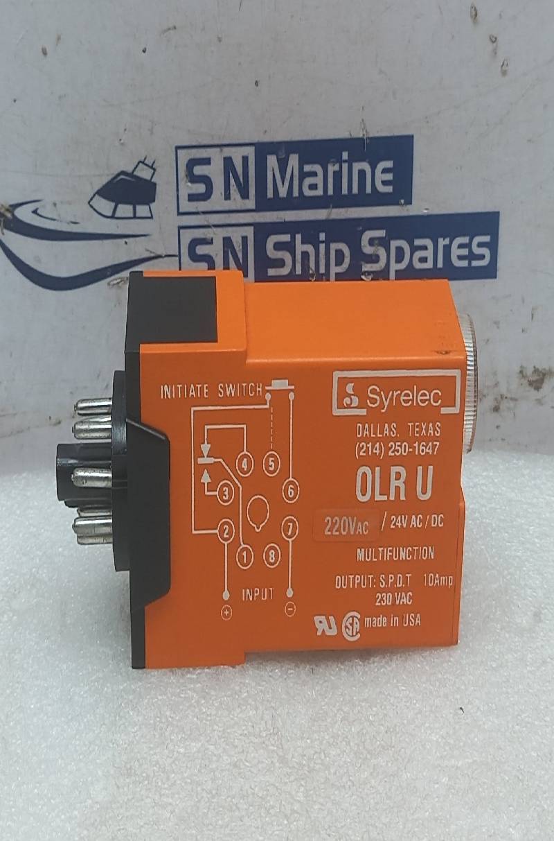 Syrelec ORL U Time Delay Relay 220VAC/24AC/DC