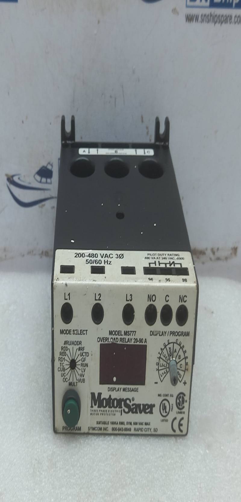 Syncom Model: MS777 Overload Relay 20-90A 200-480VAC 50/60Hz