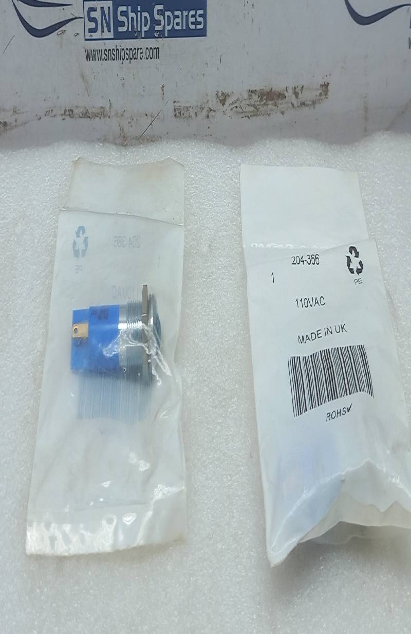 RS Components 204-366 Blue Panel Mount Indicator 110VAC 7PCs In Lot