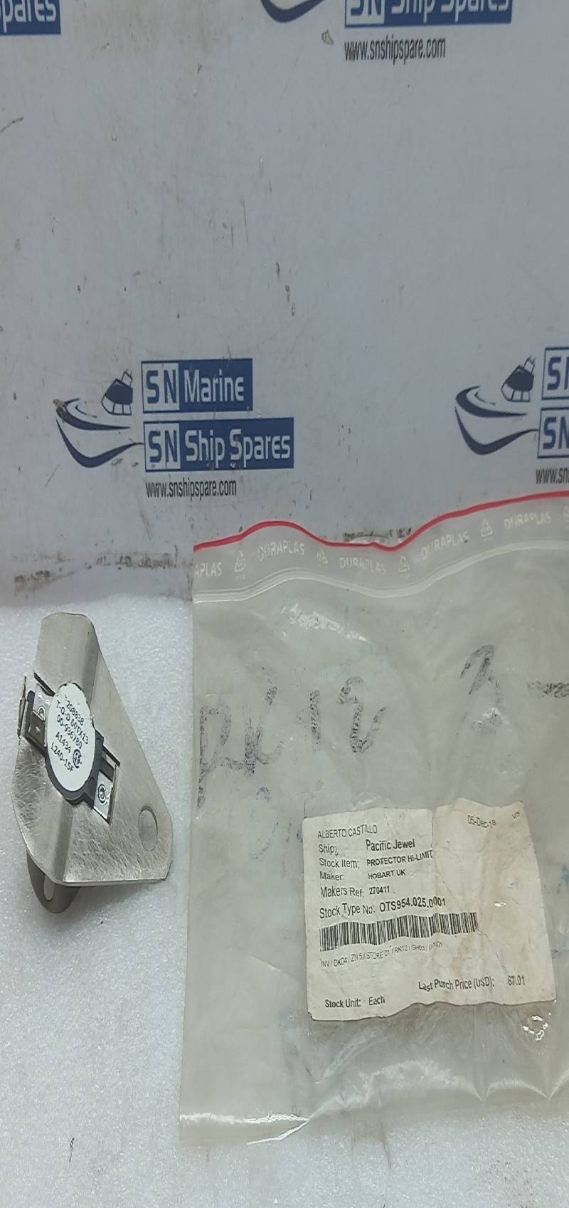 Hobart 00-913102-00188 High Limit Kit L240-15F 00-936780