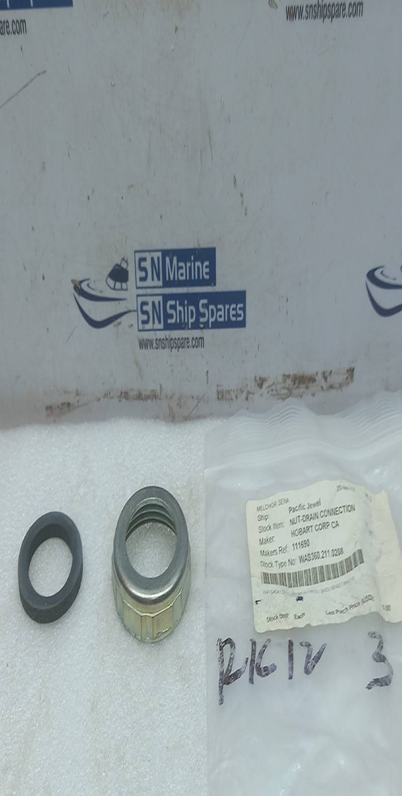 Hobart 00-111690 Nut-Drain Connection 111690 2PCs In Lot