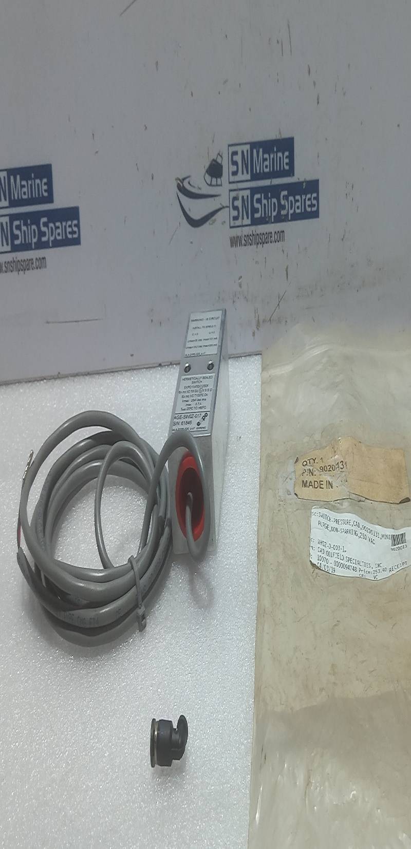 EXPO AGE-SW0Z-017 Minipurge, Non-Sparking Pressure-Switch 250VAC 90200131