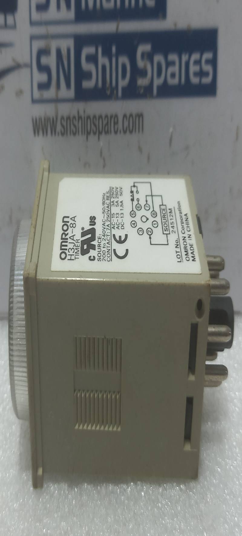 Omron H3JA-8A Timer 200 to 240VAC~ 5060Hz 7A 250VAC RES