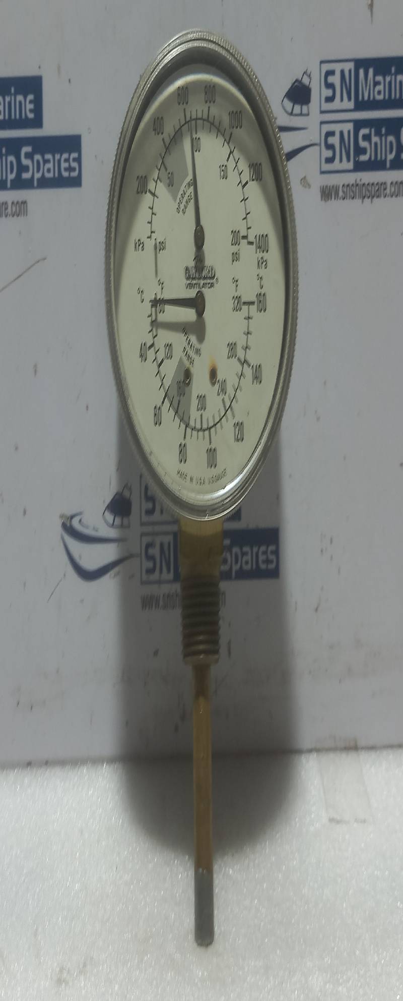 Gaylord Ventilator 0-160°C 0-320°F 0-200Psi 0-1400kPa