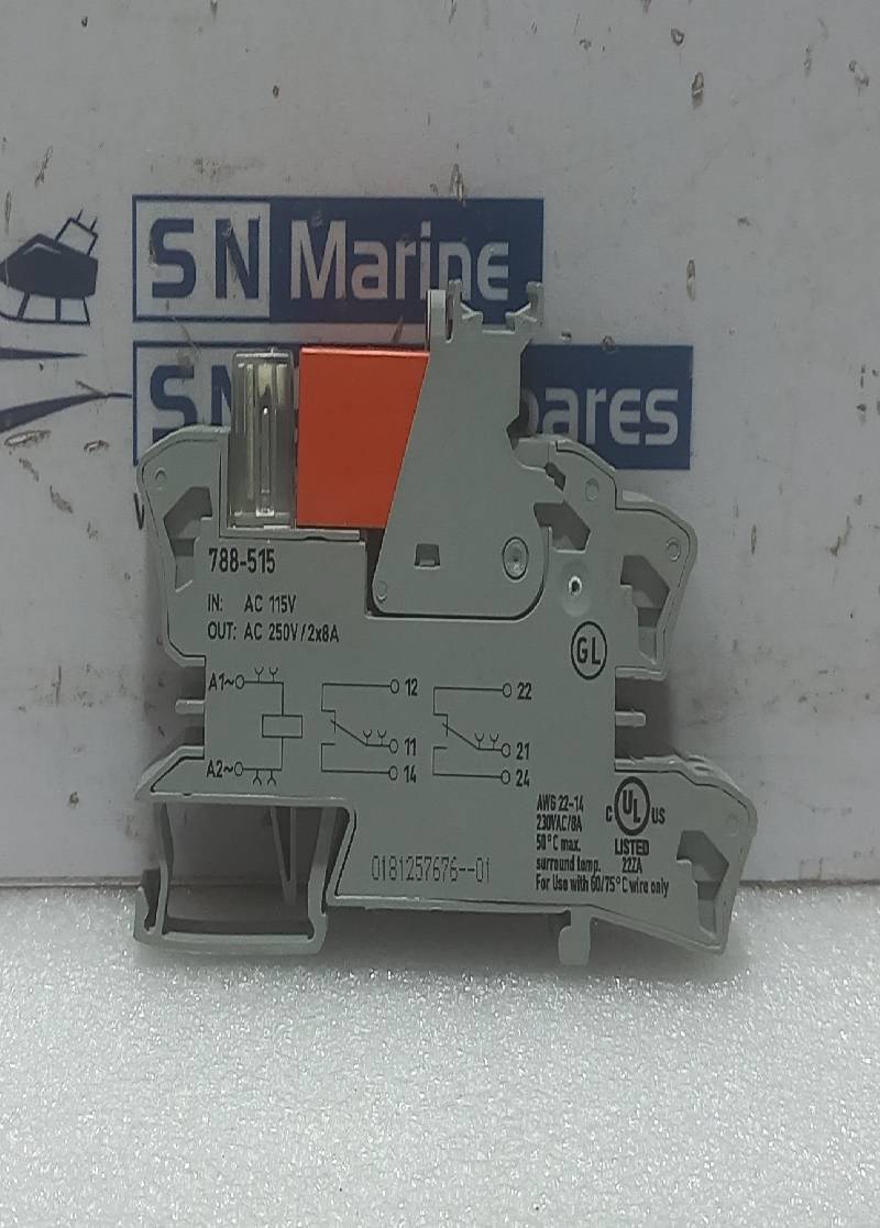 Wago 788-515 Relay In: AC 115V Out: AC 250V/ 2x8A