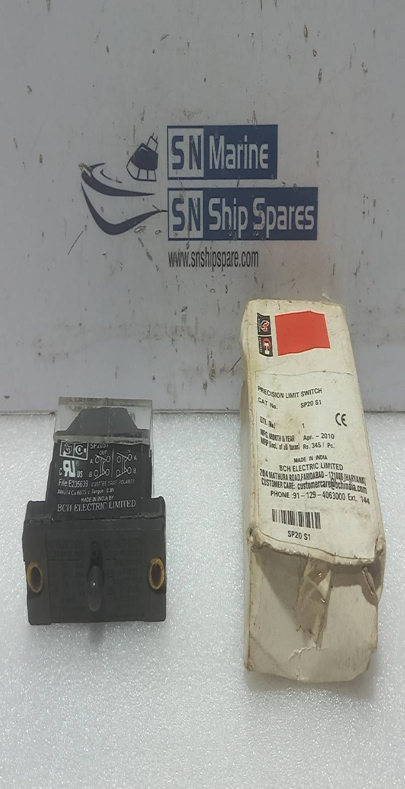 BCH Electric SP20 S1 Precision Limit Switch AWG14 Cu 60/75C