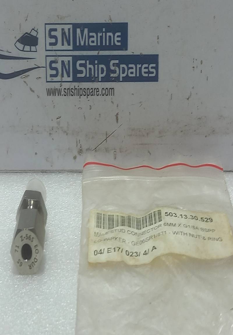 Parker GE06SR1/871 Male Stud Connector 6MM X G1/8A 5PCs In Lot