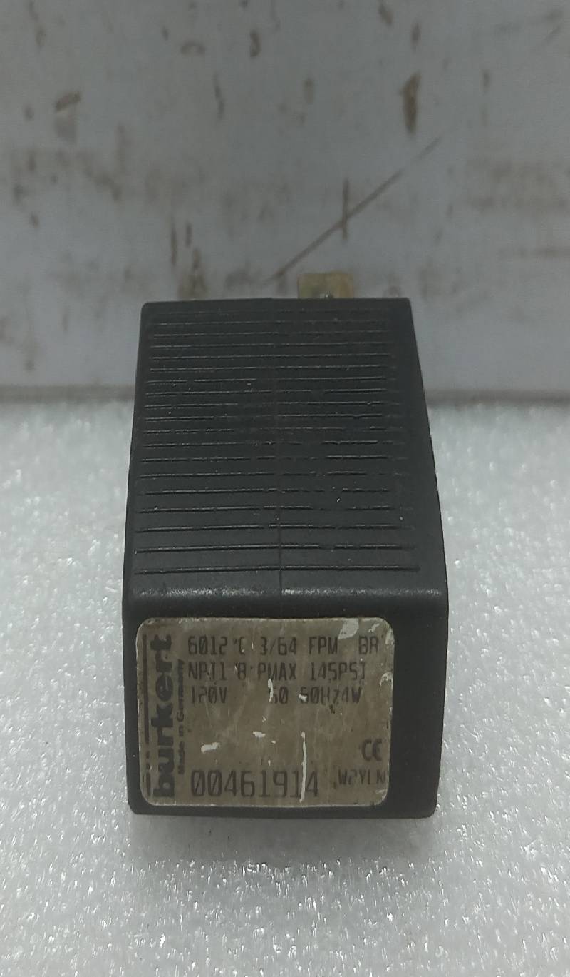 Burkert 6012-C-3/64 Coil For Solenoid Valve Pmax 145Psi 120V
