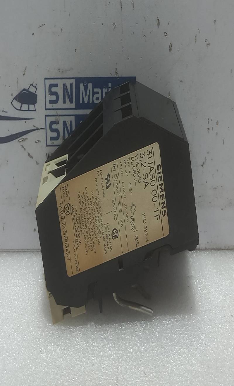 Siemens 3UA50 00-1F Thermal Overload Relay 3,2-5A 600VAC Ue: 600V