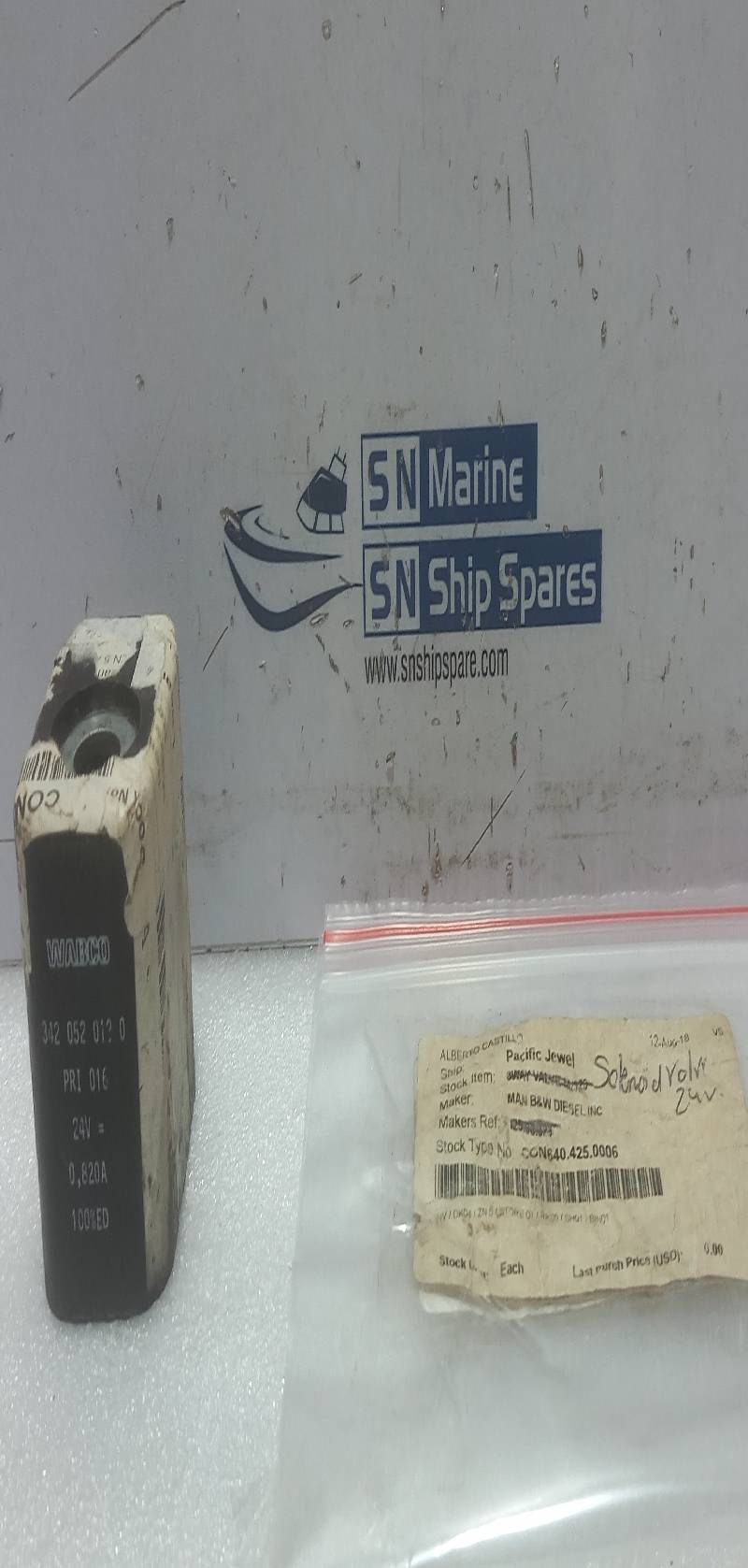 WABCO 342 052 012 0 Solenoid Coil 24V 0,820A