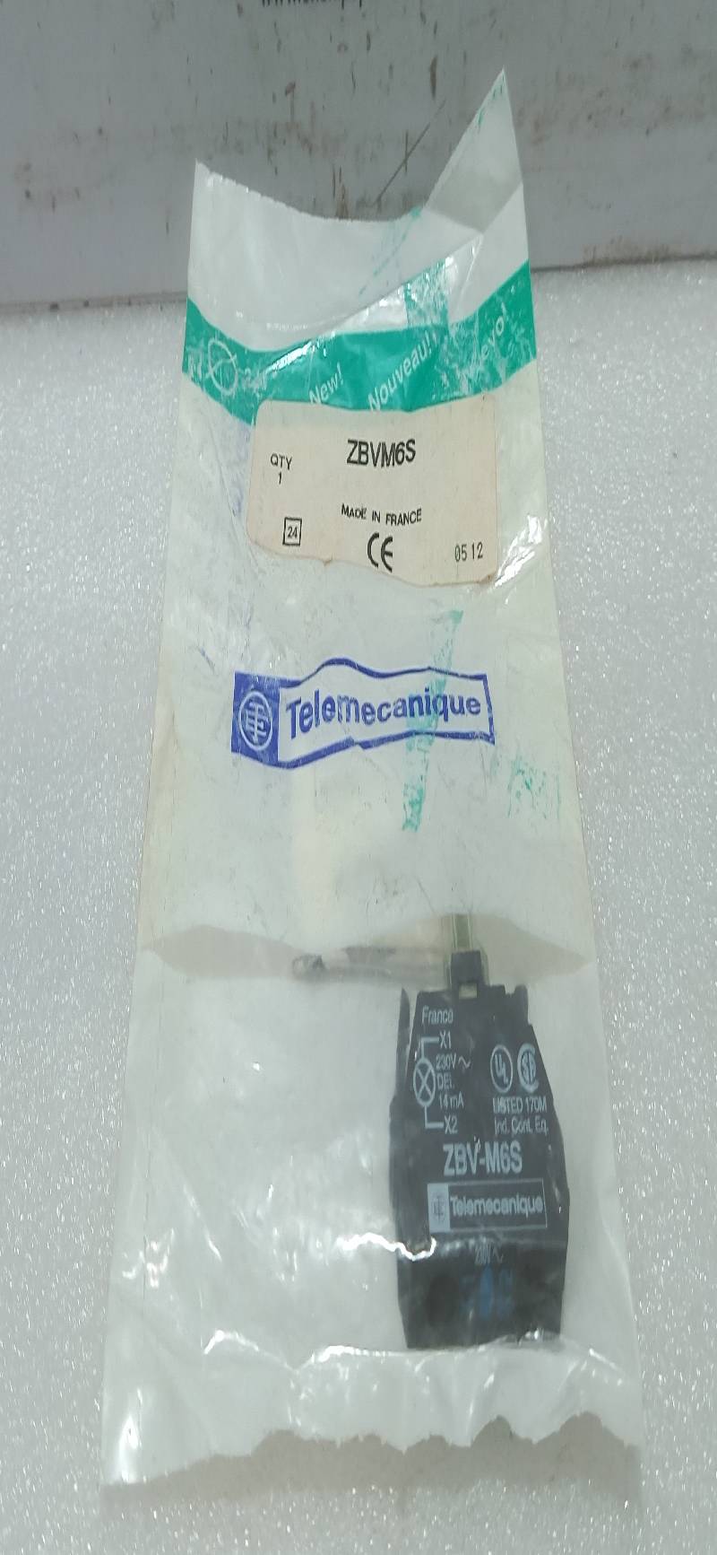 Telemecanique ZBVM6S Push Button Light Module 230V ZBV-M6S 4PCs In Lot