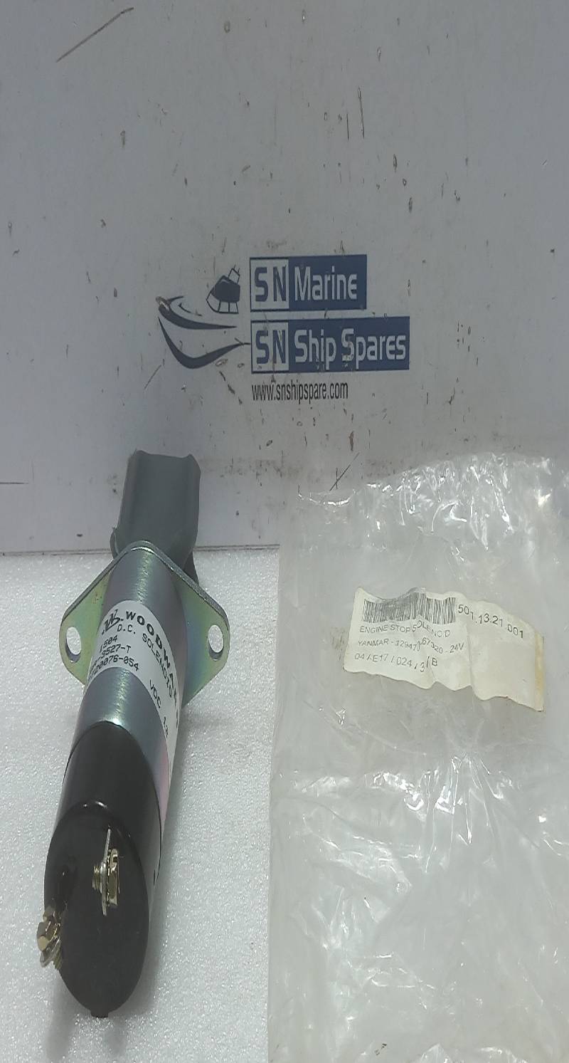 Woodward SA-3527-T Engine Stop DC Solenoid Model: 1504 Yanmar 129470-67320 24V