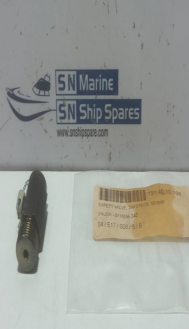 Bauer 0111656-340 Safety Valve, 2nd Stage 50 Bar