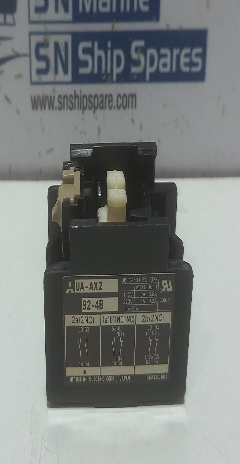 Mitsubishi Electric UA-AX2 Auxiliary Contact Block 94.2B 110-220V