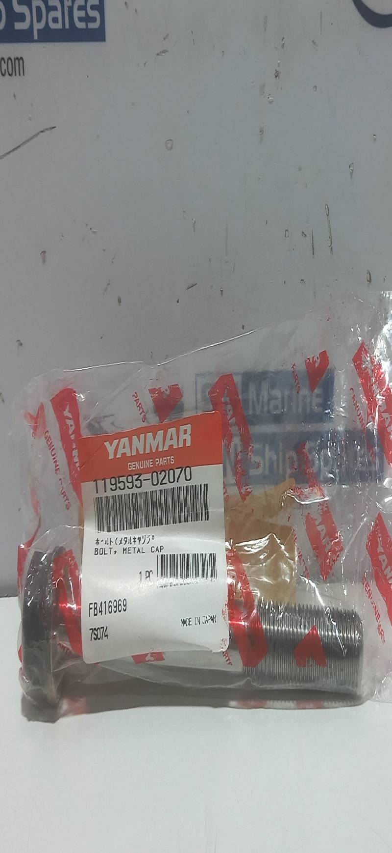 Yanmar 119593-02070 Metal Cap Bolt FB416969 6PCs In Lot