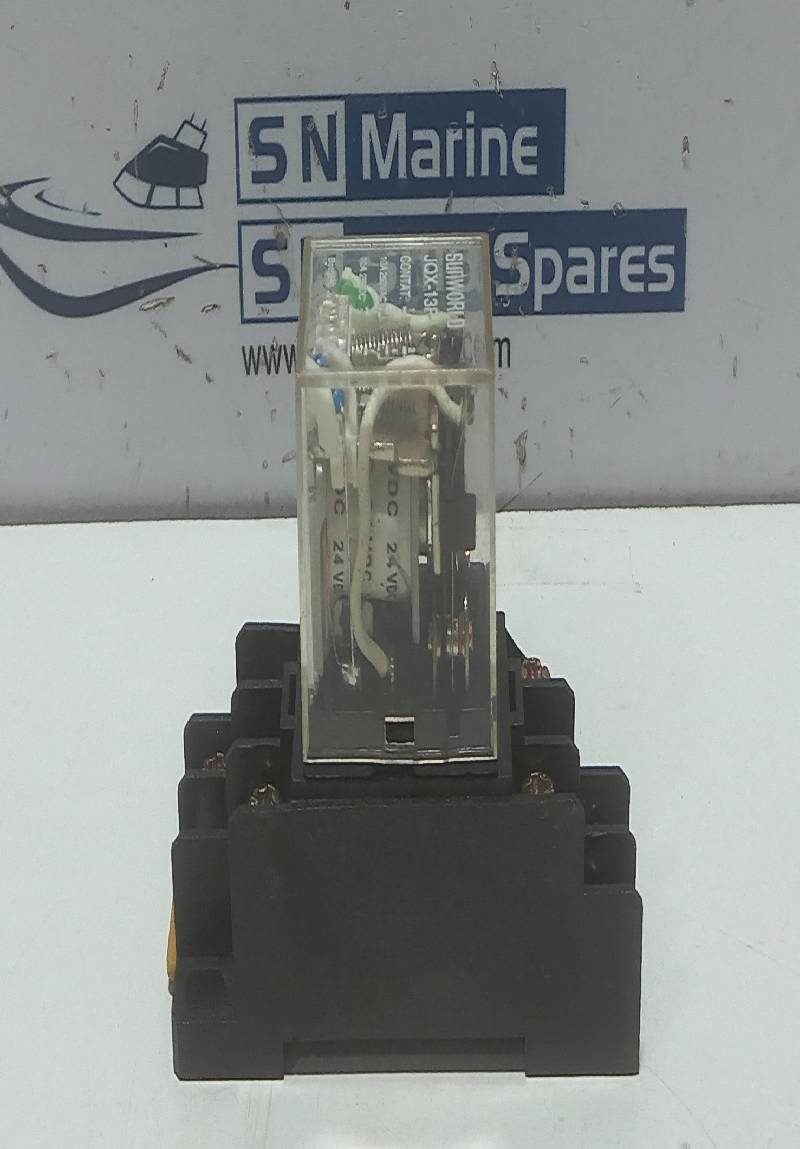 SUNWORLD JQX-13FN Electrical Relay With Electric Relay Socket Base 10A 250VAC 10A 28VDC