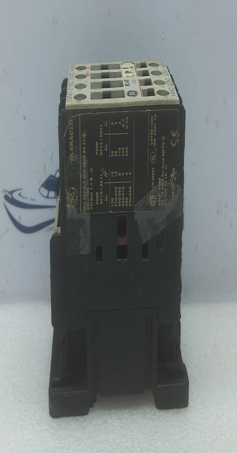 General Electric RL4RA022T Auxiliary Control Relay A600 P600 RL4R22E MOD 1