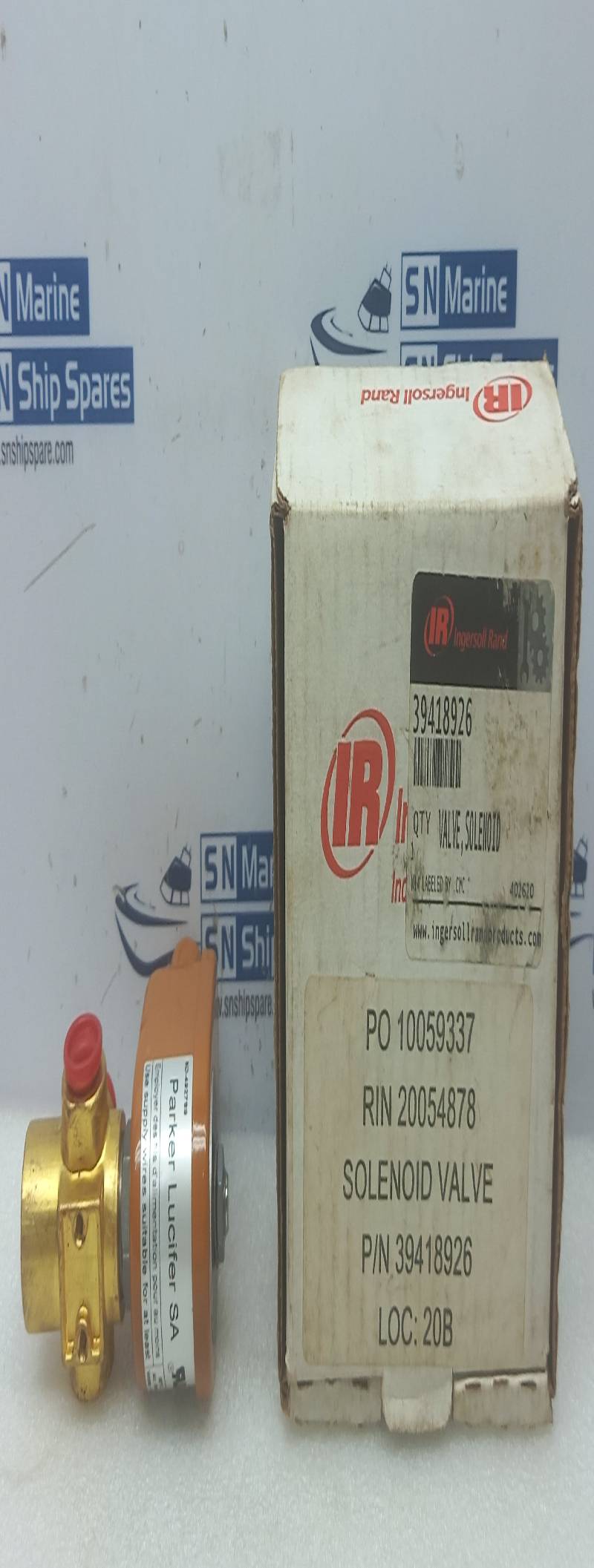 Ingersoll Rand 39418926 Solenoid Valve 95V 50Hz 115V 60Hz 10W 205Psi Parker